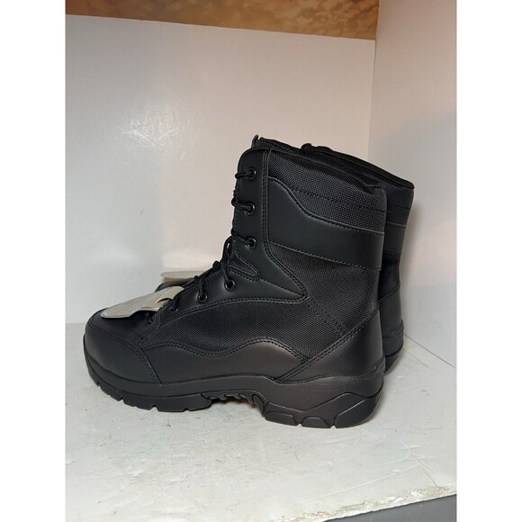 Interceptor Boots Mens 11 Wide Black Leather Force Tactical Steel Toe Work NEW - Picture 8 of 10